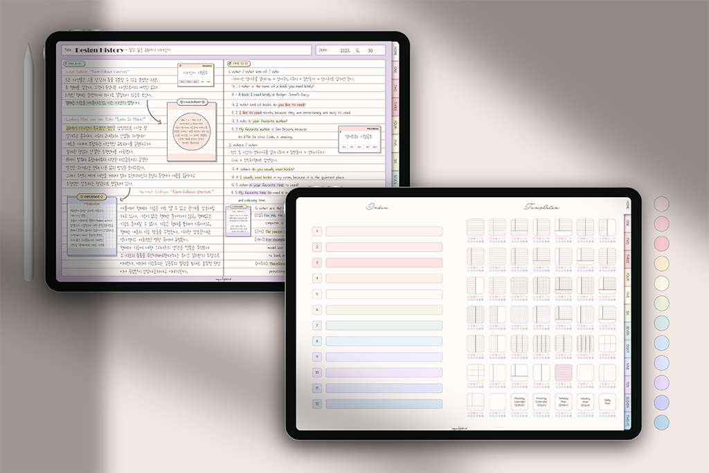 Digitales Regenbogennotizbuch (mit 28 Deckblättern)