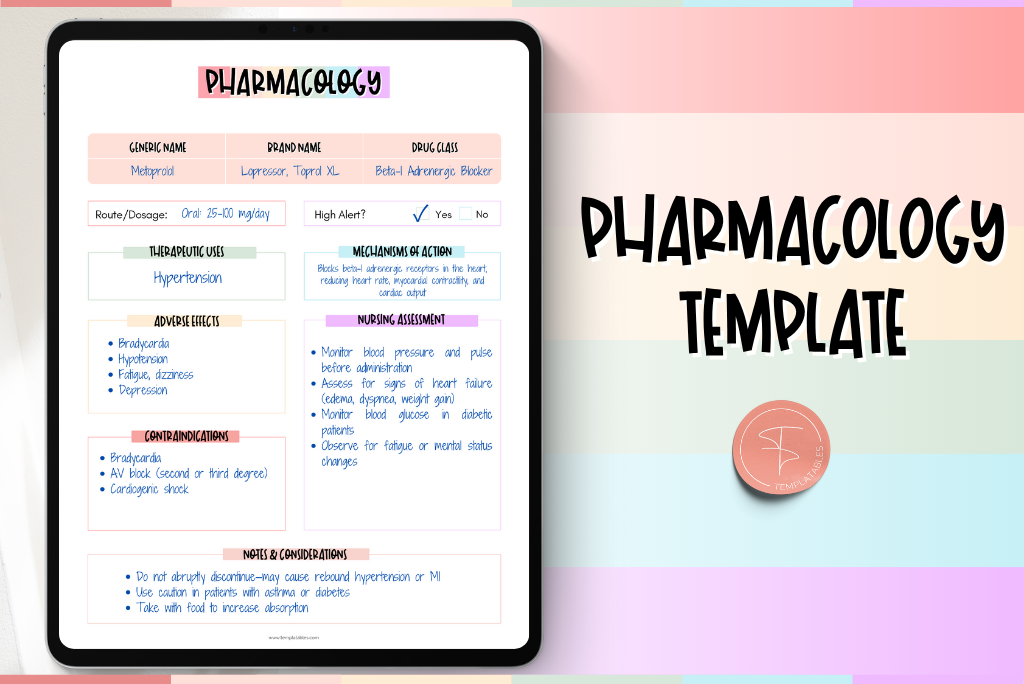 Pharmacology Template