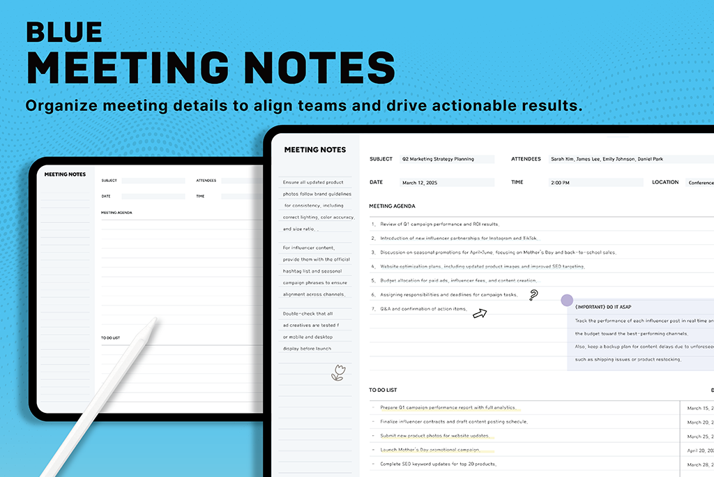 Blue Meeting Note