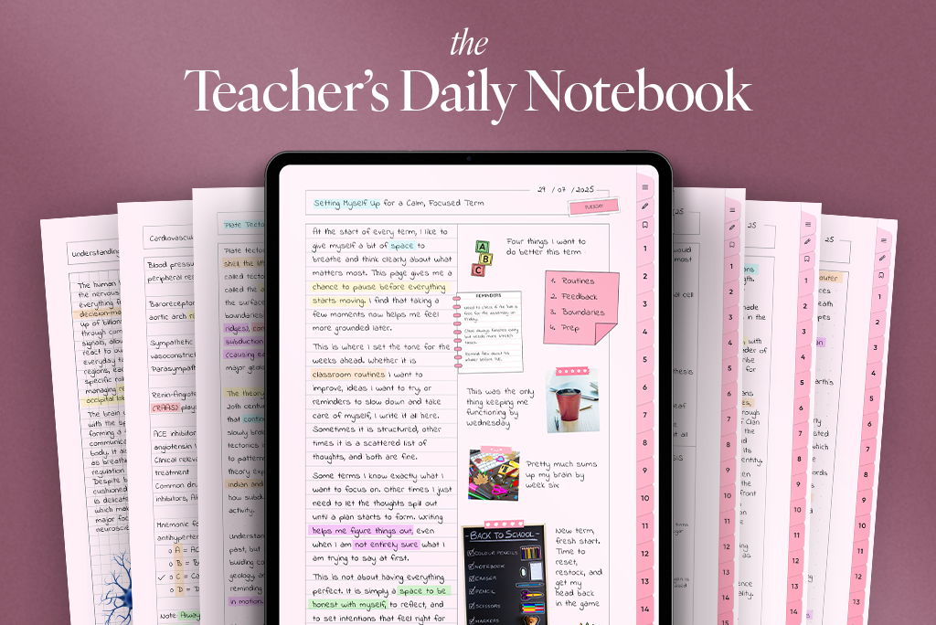 Teacher's Daily Notebook (Pink)
