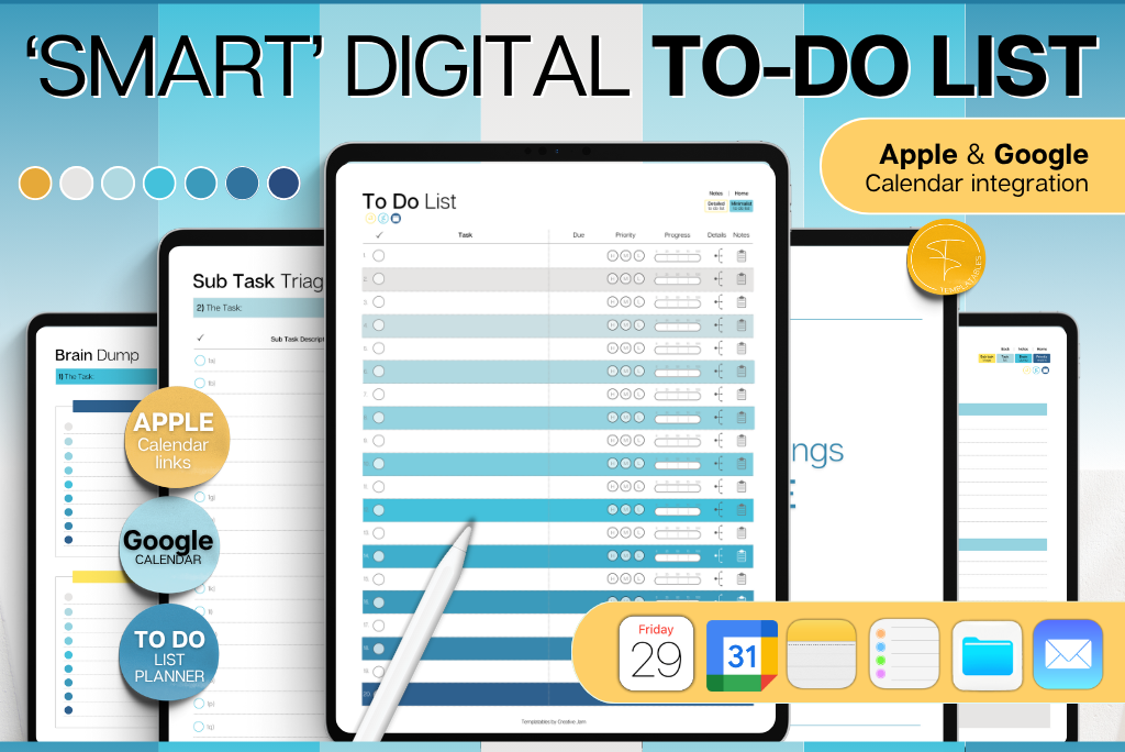 The 'Smart' To Do List - Apple & Google Integration (Blue)