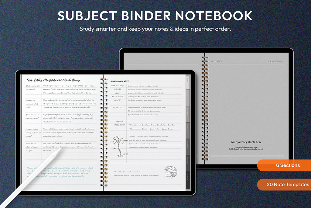 Subject Binder Notebook Subject Binder Notebook