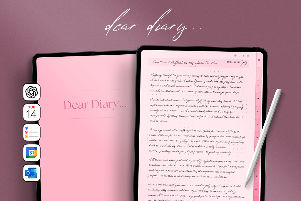 Dear Diary Notebook (Pink)