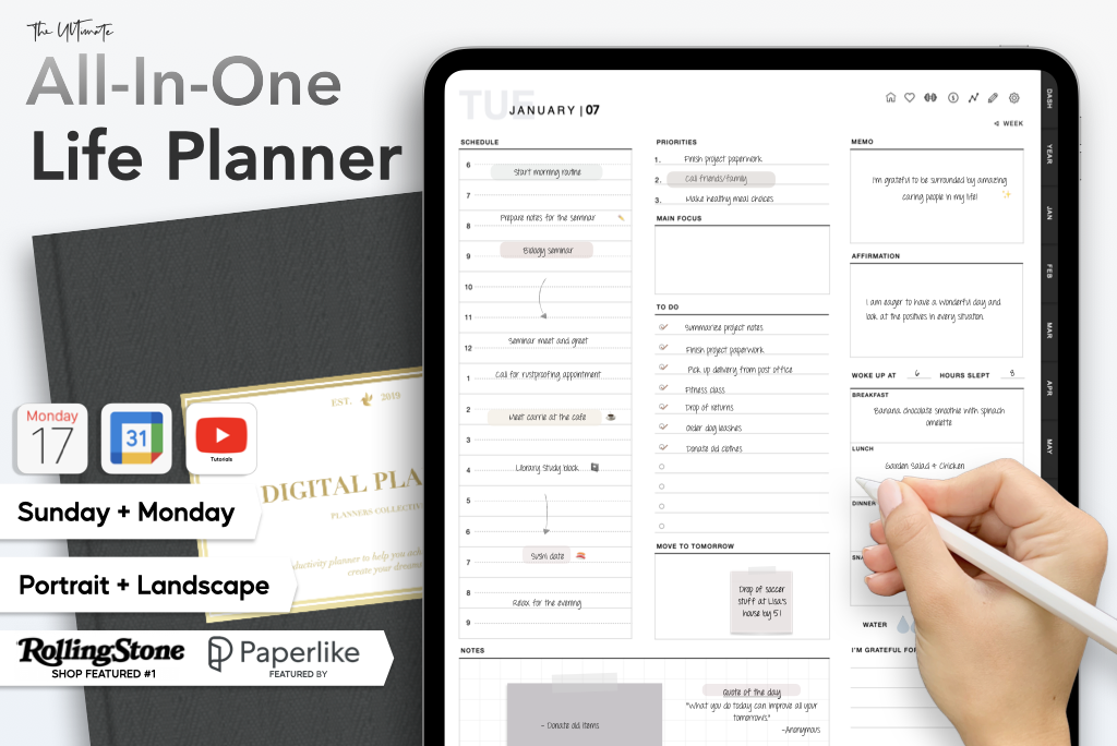 The 2025 All-In-One Life Planner - Black