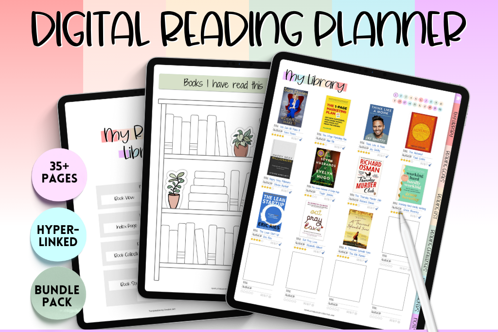 Colorful Digital Reading Planner