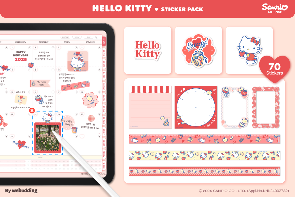 Hello Kitty ชุดสติกเกอร์ <เวลาขนมหวาน>