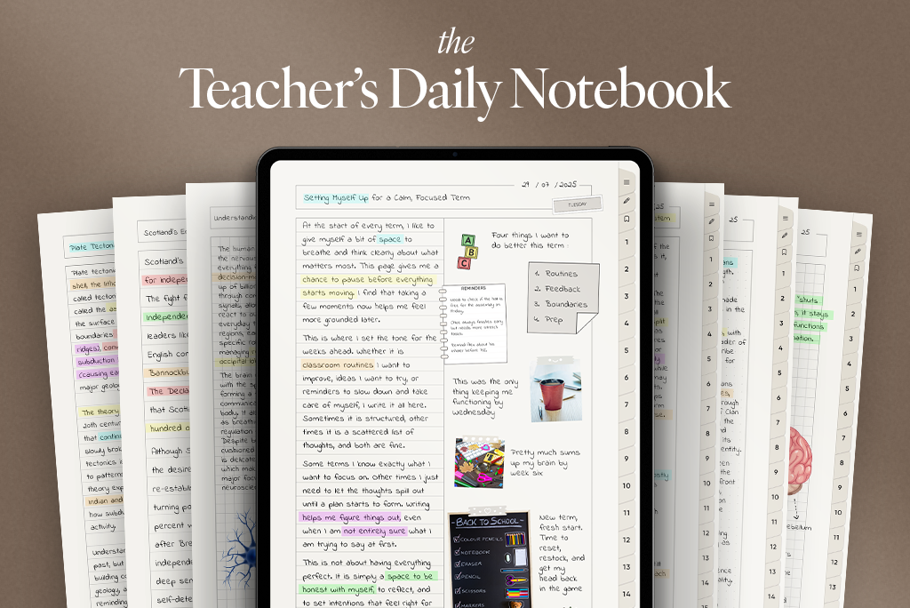 Teacher's Daily Notebook (Off-White)