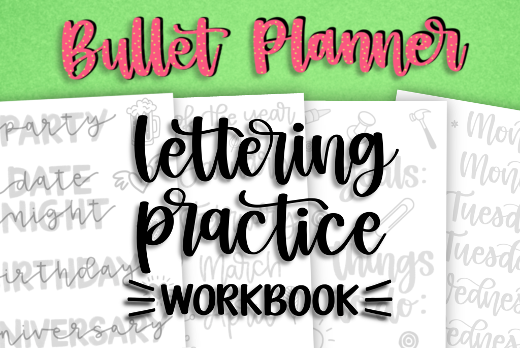 Caderno de Prática de Caligrafia para Bullet Planner