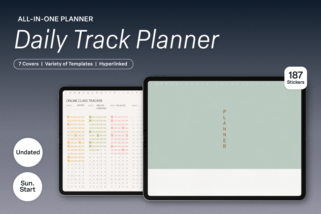 Daily Track Planner (Mon.Start)