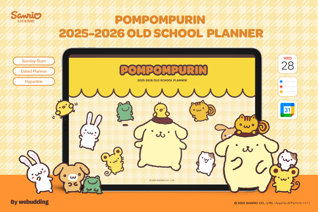 Pompompurin 2025-2026 Planner <Old School>