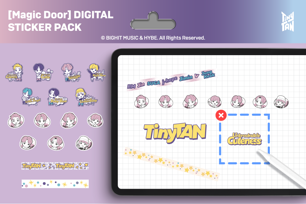 TinyTAN [Magic Door] Sticker Pack