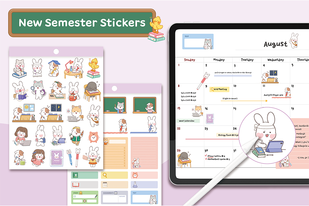 New Semester Stickers