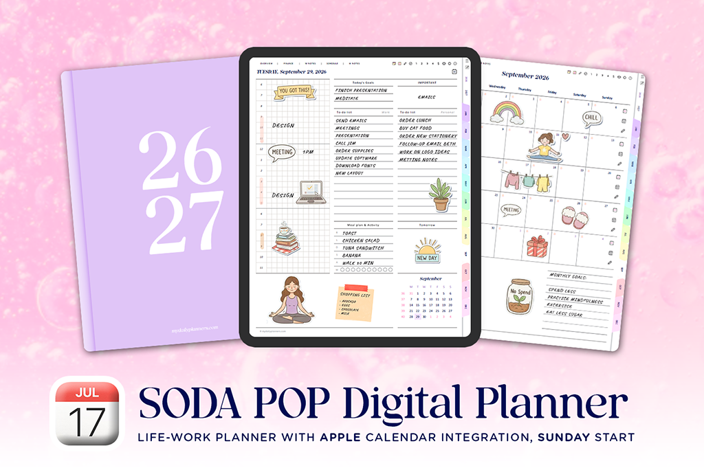2026 2027 Planner Soda Pop (Domenica, Apple)