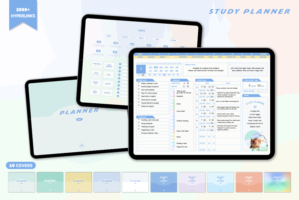 All-in-one Ocean Study Planner (Sun.Start)