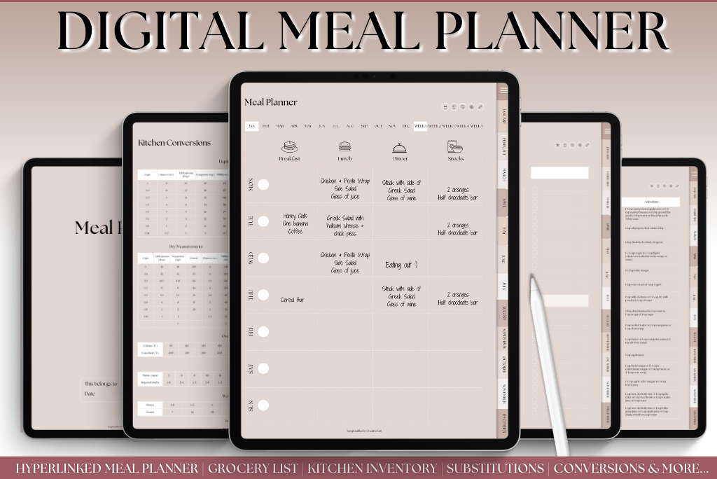 Digital Weekly Meal Planner