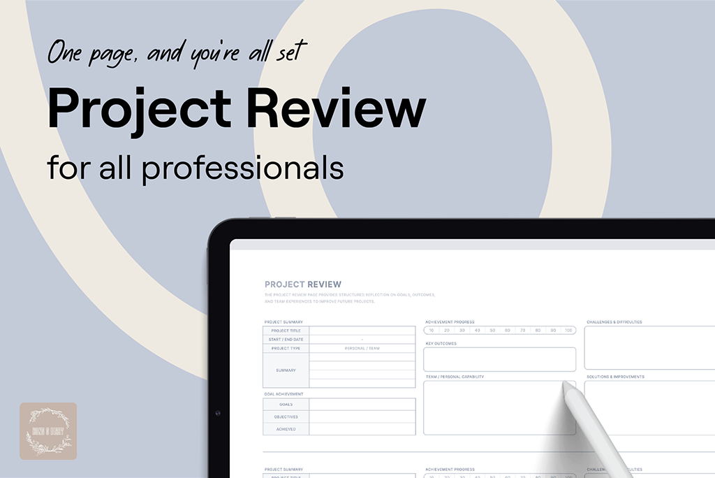 Project Review One Page Template