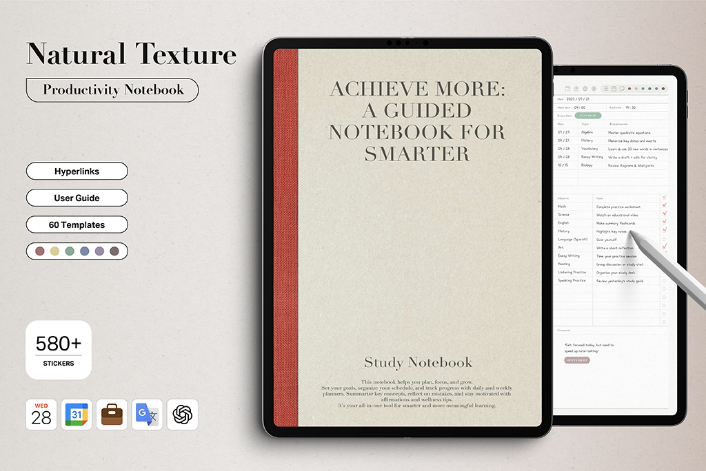 Natural Texture Productivity Notebook (ChatGPT Integration) Natural Texture Productivity Notebook (ChatGPT Integration)