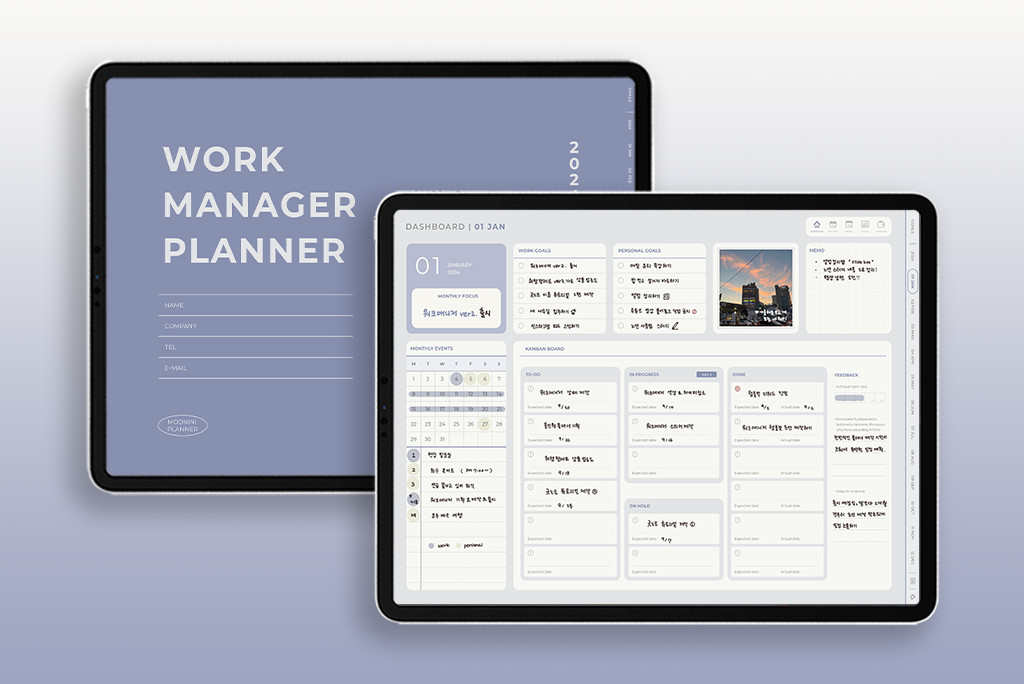 2024 Work Manager Planner (Mon. Start)