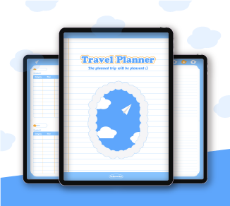 Simple Travel Planner (Light Blue)