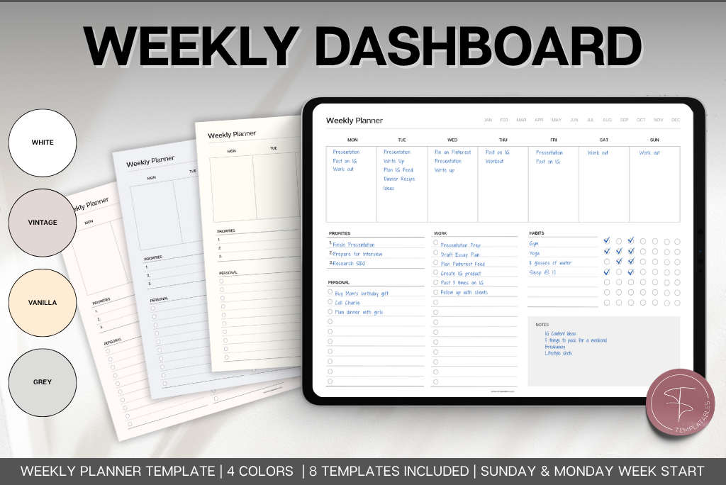 Weekly Dashboard Template