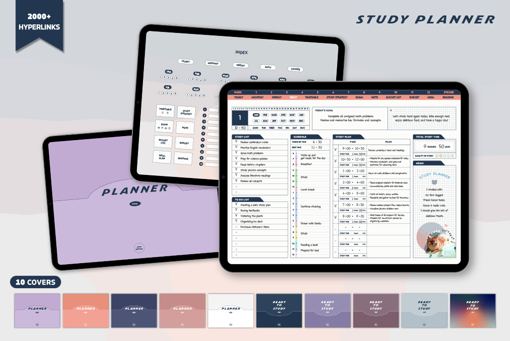 All-in-one Sunset Study Planner (Mon.Start)