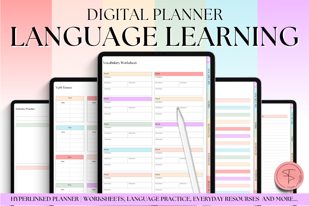 Colorful Digital Language Learning Journal