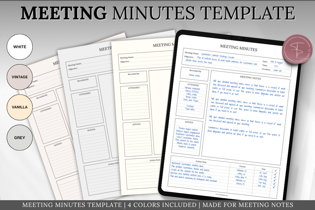 Meeting Minutes Template