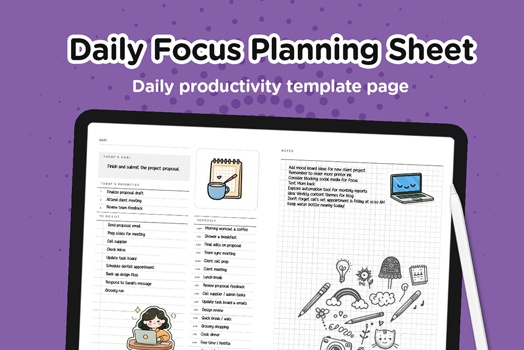Daily Focus Planning Sheet