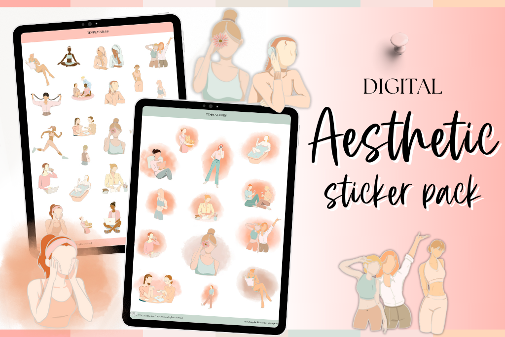 Ästhetische digitale Planungssticker