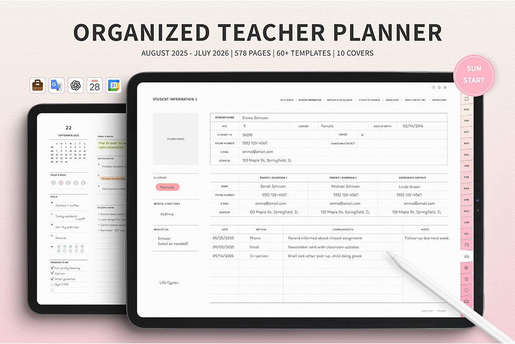 2025-2026 Organized Teacher Planner (ChatGPT Integration, Sun.Start) 2025-2026 Organized Teacher Planner (ChatGPT Integration, Sun.Start)