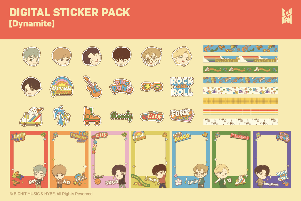 TinyTAN [Dynamite] Sticker Pack