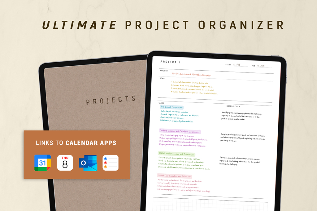 Caderno Organizador de Projetos Ultimate