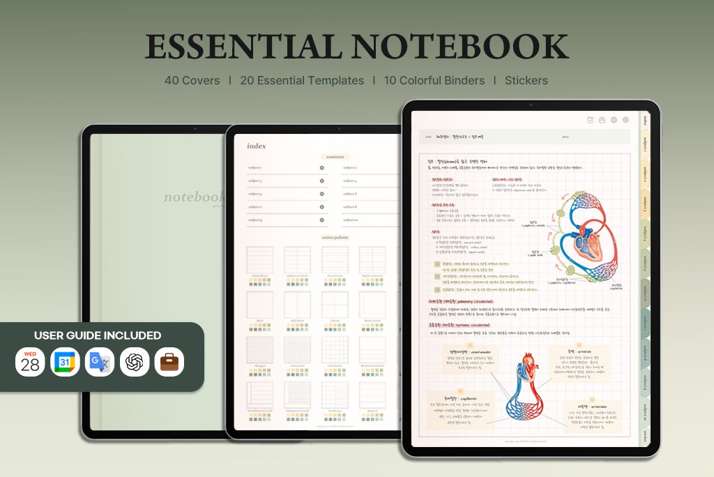 20 Essential Notebook (ChatGPT Integration, Yellow)