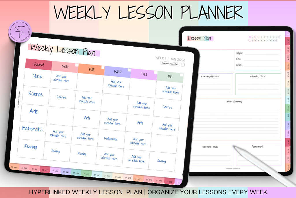 Weekly Lesson Planner for Teachers