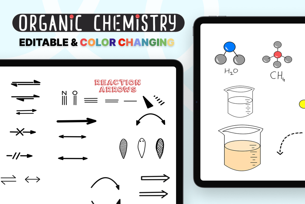 Editable Reaction Arrows Stickers